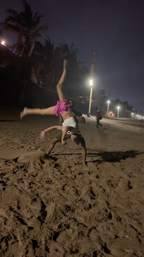 Nia Sharma | Beach thrills… Trained while it rained.. 🥳 Thanks @sonu_rutch #aerialcartwheel | Instagram