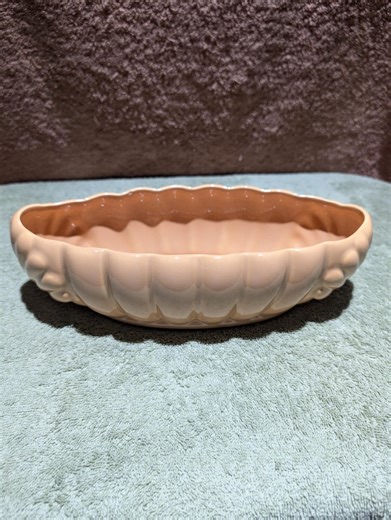 Vintage Beswick England 1192 Flower Bowl Large 12" Peach Coral Pink Scalloped Shell Pattern Centerpiece Dish Mid Century Modern 1950s Potter - Etsy