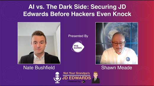 🔐 What if your JD Edwards system could stop a hacker before they even touch your data? ▶️ Watch now: https://hubs.ly/Q03QkwqR0 That’s not science fiction. It’s what’s possible when AI enters the ERP security conversation. In our latest episode of Not Your Grandpa’s JD Edwards, I sat down with ERP Information Security Officer Shawn Meade to unpack: ✅ How AI and machine learning are transforming ERP threat detection ✅ The real ROI of AI in cybersecurity ✅ The blind spots most companies overlook (