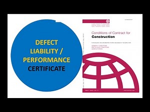 Performance or Defect Liability Certificate under Red Book FIDIC