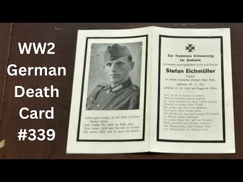 WW2 German Death Card #339