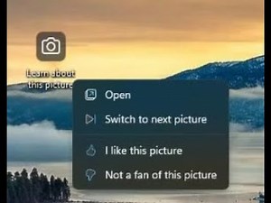 learn about this picture icon Remove - windows 10/11 Windows Spotlight Desktop background icon