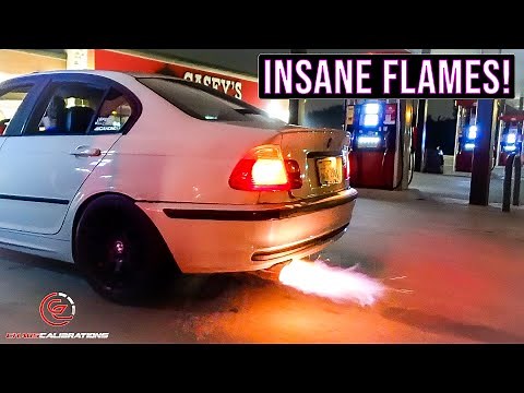 BMW E46 CRAZY FLAME BURBLE TUNE INSTALL! 325I CHAOS CALIBRATIONS!