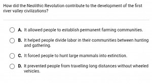 How did the Neolithic Revolution contribute to the development ... | Filo