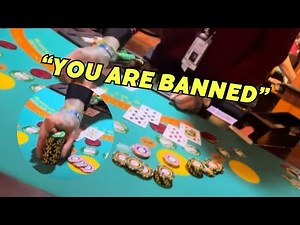 Card Counter Gets Banned for Winning Big *Raw Footage*