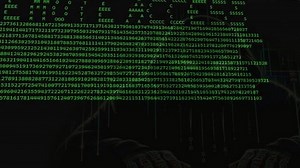 Matric Code, Background of Changing Green Digital Numbers, Seamless Looping Animation