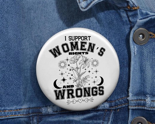 Feminist Button Pin, Women’s Rights Empowerment Badge, Female Power Accessory, Equality Feminism Pinback, Protest Support Pin - Etsy