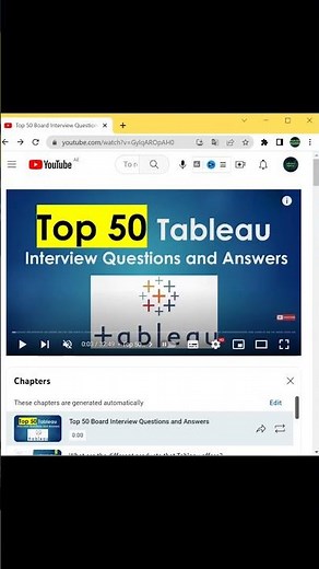 Top 50 Tableau Interview Questions and Answers #shorts