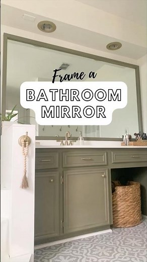 How to Frame a Bathroom Mirror #diy #homedecor #renovation