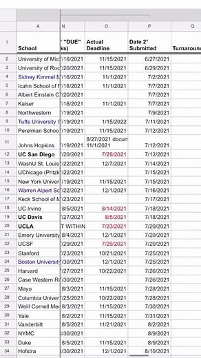 My Medical School Application Tracker (FREE TEMPLATE!) #shorts