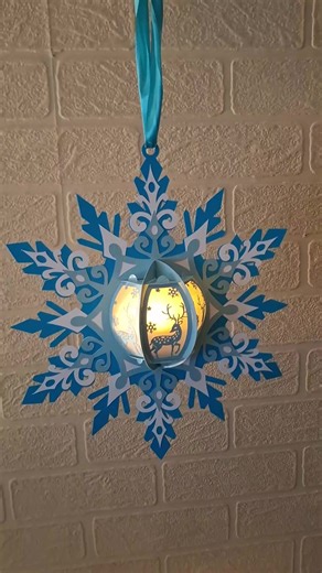 Shades of Blue Snowflake Lantern Project