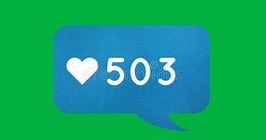 Image of 503 Likes on Green Background Stock Illustration - Illustration of abstract, social: 258754681