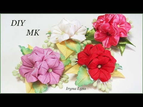 DIY Kanzashi Flowers🌺 tutorial