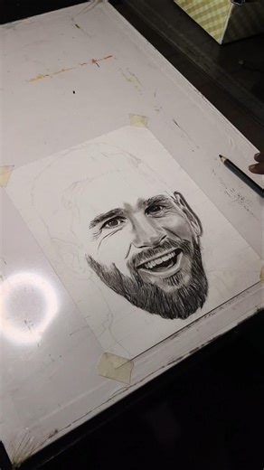 messi drawing 🎨 part 2 #shorts #realsticsketch #messidrawing