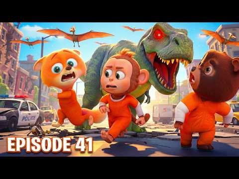 Episode 41 - Giant Dinosaur Chasing Adventure | Junior Kids Movies
