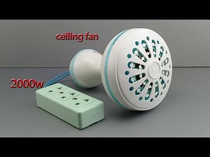 How to Turn Ceiling Fan into 220V 2000W Generator For Experiment At Home