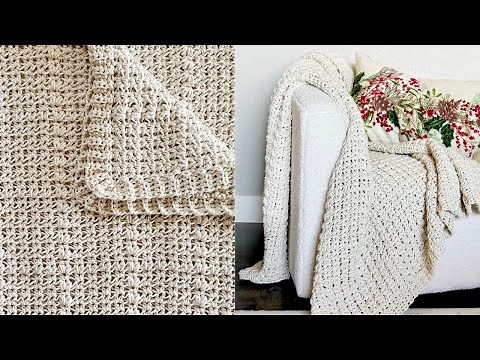 Crochet Christmas V-Stitch Throw Tutorial
