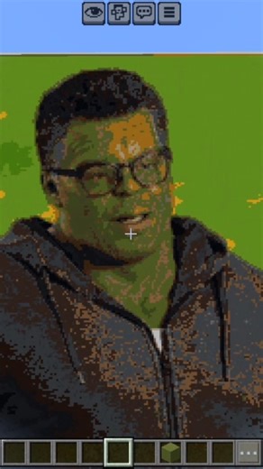Hulk pixel art created by pn aryan in Minecraft #minecraft #shorts #viralvideo #viralshort