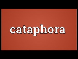 Cataphora Meaning
