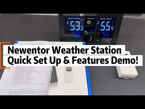 Newentor Tabletop Weather Station Review of Features & Quick Set Up!