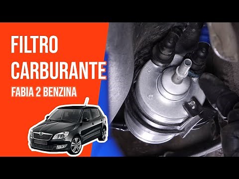 Où se trouve le filtre à essence dans la Skoda Fabia ?