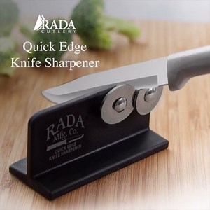 Rada Cutlery Quick Edge Knife Sharpener (R119), 3.5"x2", Stainless Steel Wheels, Made in USA. Pack of 2