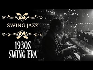 Immerse in Vintage Jazz & 1930s Swing Era Music: Old School Piano & Lively Crowd.