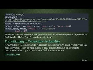 Converting R Quantile Regression to Tensorflow Probability