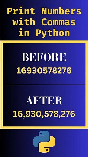 Adding Commas to Numbers in Python #python