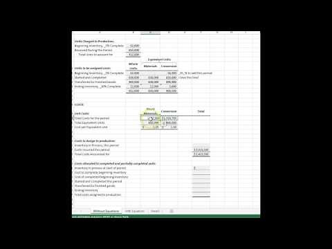 FIFO method Cost of Production report drills