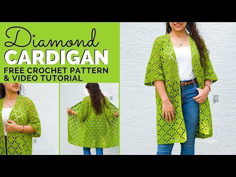 Diamond Cardigan - FREE Cardigan Crochet Pattern for Summer | Yay For Yarn
