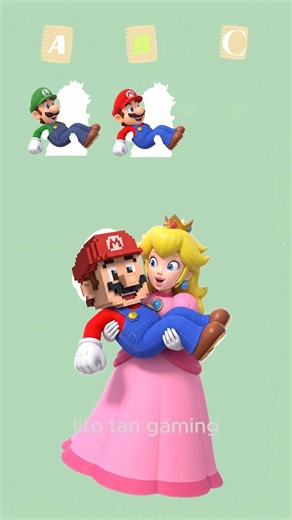 Super Mario Galaxy x Princess Peach's Carry: Which Brother Fits? A, B, or C? 👑🍄 #supermariogalaxy