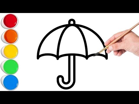 Simple Umbrella Drawing | Follow Along Step by Step