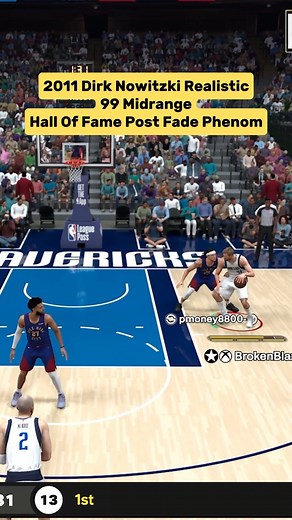 119K views · 791 reactions | 2011 Dirk Nowitzki Realistic Gameplay 99 Midrange Hall Of Fame Post Fade Phenom NBA 2K26! #gaming #videogames #NBA2K26 #nba #darkblazegaming | Darkblaze Gaming | Facebook