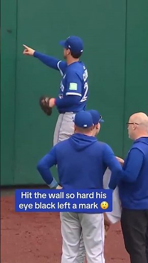 Alan Roden hit the wall so hard his eye black came off 👀