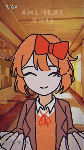 crd: animechuun! Yo hice la voz. :D #fandub #ddlcfanart #animeshorts #gaming #ddlc #sayori #monika