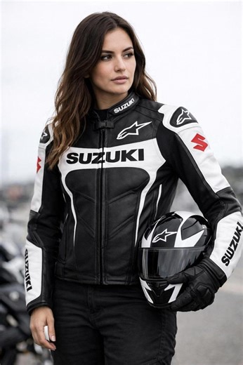 Custom Suzuki Leather Motorcycle Jacket, Kevlar CE Armor, Unisex Biker Racing Gear - Etsy