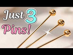Easy Stud Earrings Using 3 Ball Head Pins (So Simple & Unexpected!)