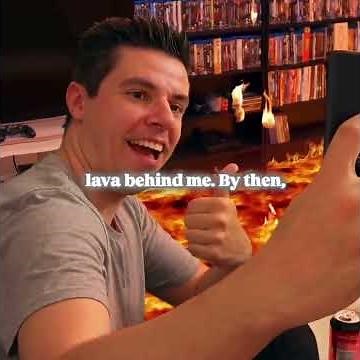 Everywhere he looked, the man saw nothing but lava 😱