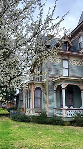 This is the Hoffman-Bowers-Josey-Riddick House in beautiful Scotland Neck, North Carolina. It was built in 1883 using Stick Style/Eastlake movement Victorian Architecture. Stick Style was an American architectural style in the late 19th century. Read more about this amazing home in the comments ✨ | My Favorite Old Houses