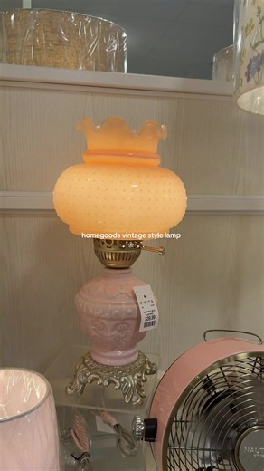 HomeGoods vintage style lamp ideas — pretty pink decor