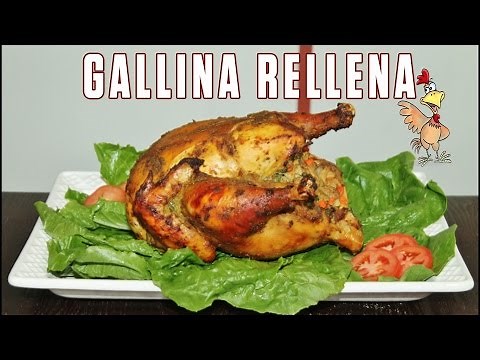 GALLINA RELLENA AL HORNO- RECETA FACIL