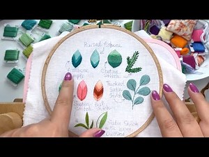3 Ways to Embroider a Fishbone Stitch 🐟 Leaf Embroidery Tutorial for Beginners 🍃 Leaves Sampler Page