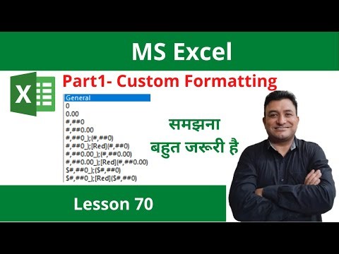 Part1:Custom Number Formatting in Excel
