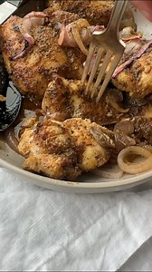 Save this recipe for easy baked boneless skinless chicken thighs for a quick chicken dinner recipe ready in just 30 minutes!🍗🧅 Ingredients here: https://ohsweetbasil.com/easy-roasted-chicken-thighs-recipe/ #ohsweetbasil #chicken #chickenthighs #dinner #recipe #healthydinner | Sweet Basil