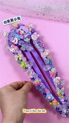 P123: Chị Chanh DIY kẹp tóc siêu to khủng lồ tặng Fan #diycute #kawaii #minicraft
