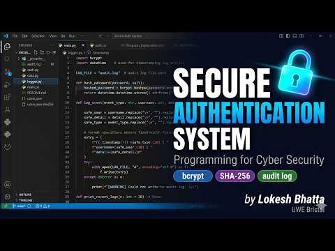 Secure Authentication System | Programming For Cyber Security| UWE ID:24071110 | The British College