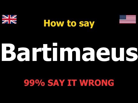 How to PRONOUNCE Bartimaeus (Say It Correctly)