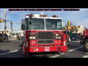 COMPILATION OF "FDNY TOWER LADDERS ONLY" RESPONDING TO CALLS ON THE STREETS OF NEW YORK CITY. 02