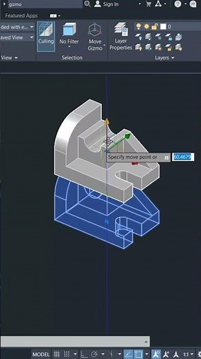 GIZMO in AutoCAD #gizmos #autocadcommands #sabeercad #autocadtips #autocad3d #autocadtutorial